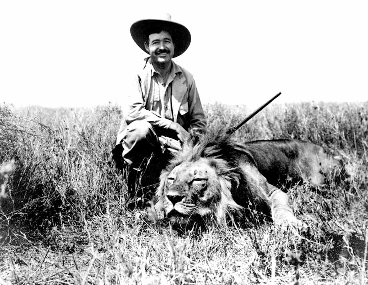ernest hemingway lion