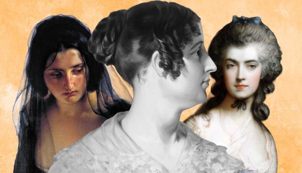 Three women authors in classical historical portraits.