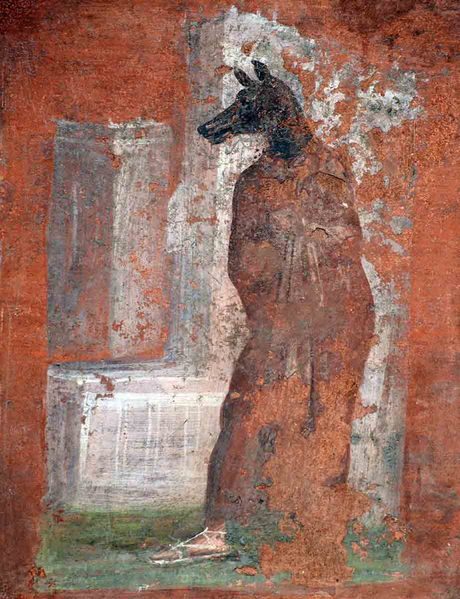 fresco priest of anubis pompeii roman empire