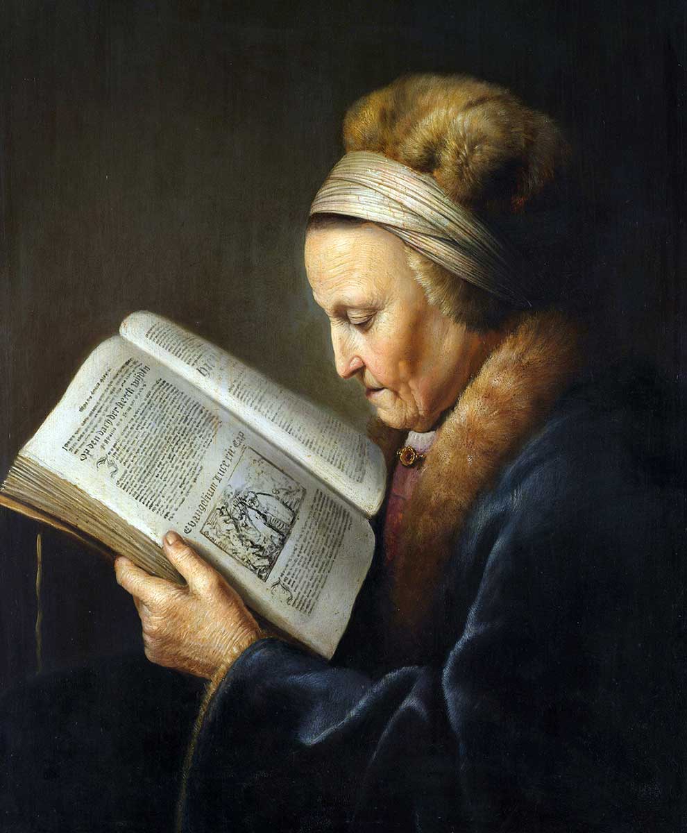 gerrit dou old woman reading
