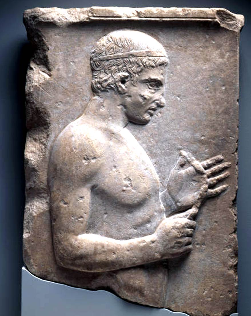 grave stele athlete