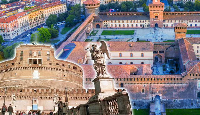 Italian Castles collage