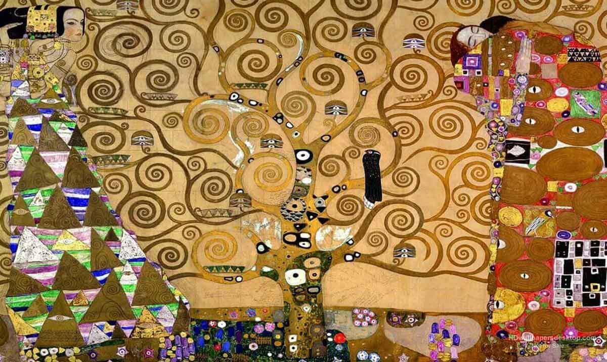gustav klimt tree life stoclet frieze