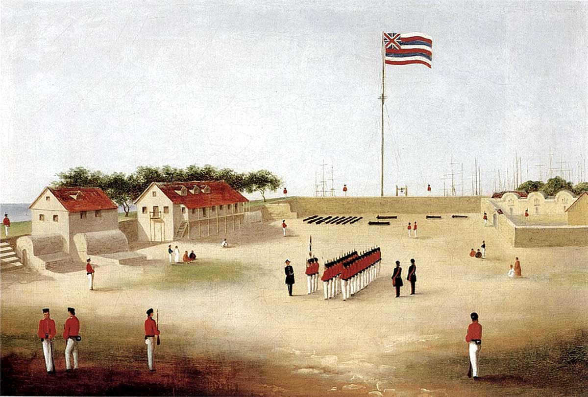 honolulu fort hawaii flag