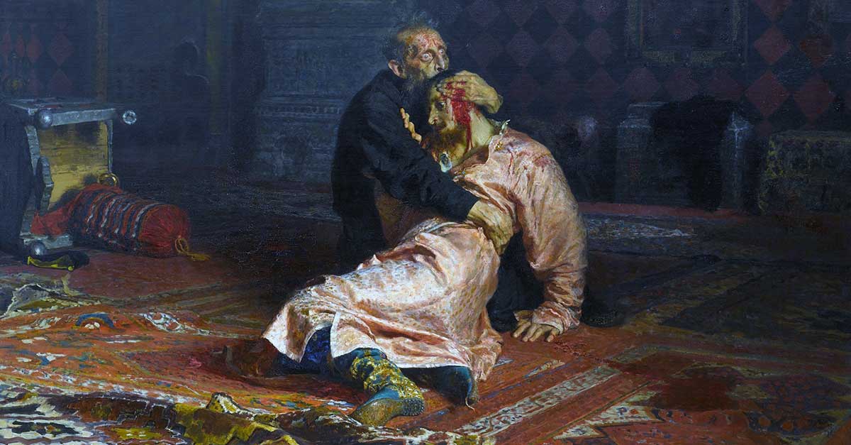 ivan holding dying son painting