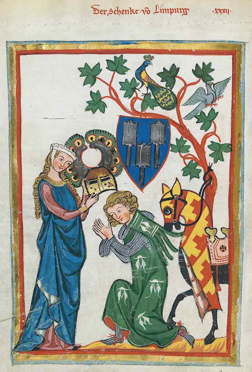 konrad von limpurg armed by his lady