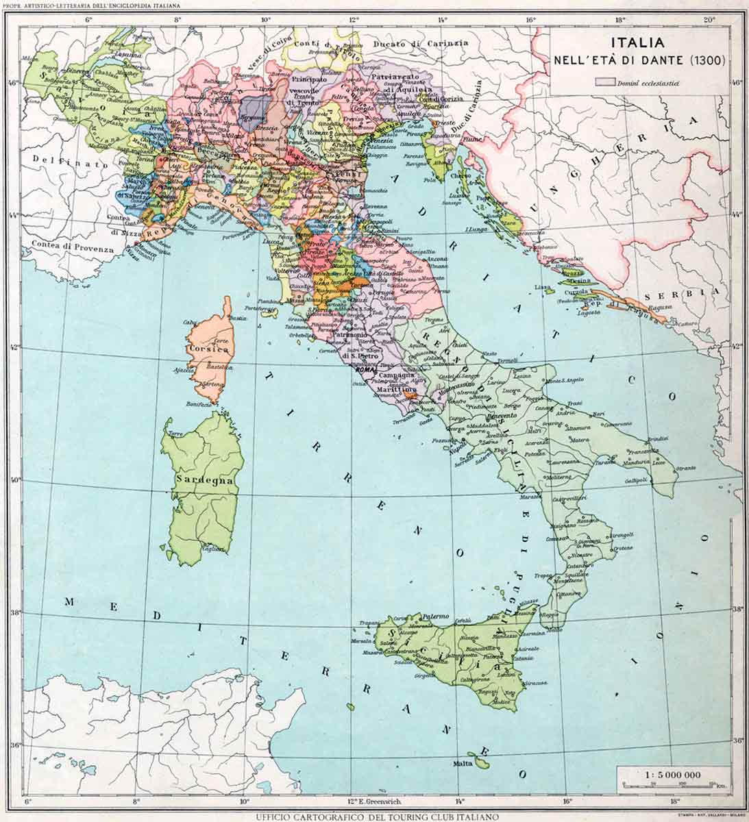 map italy war of bucket