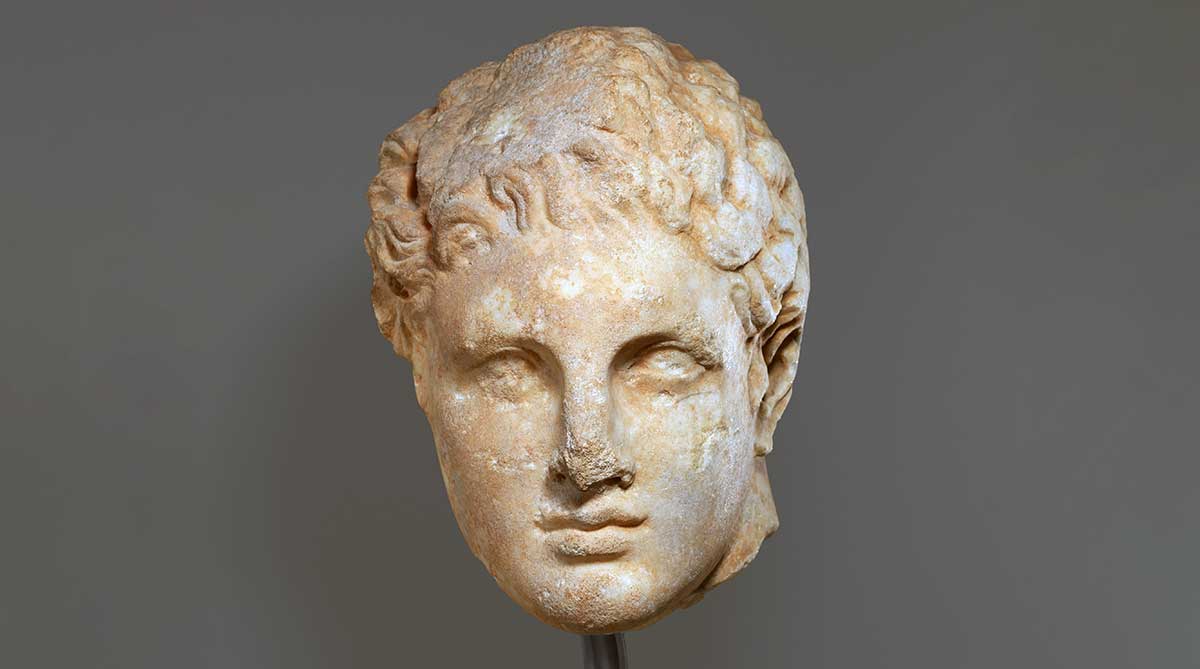 marble head youth greek