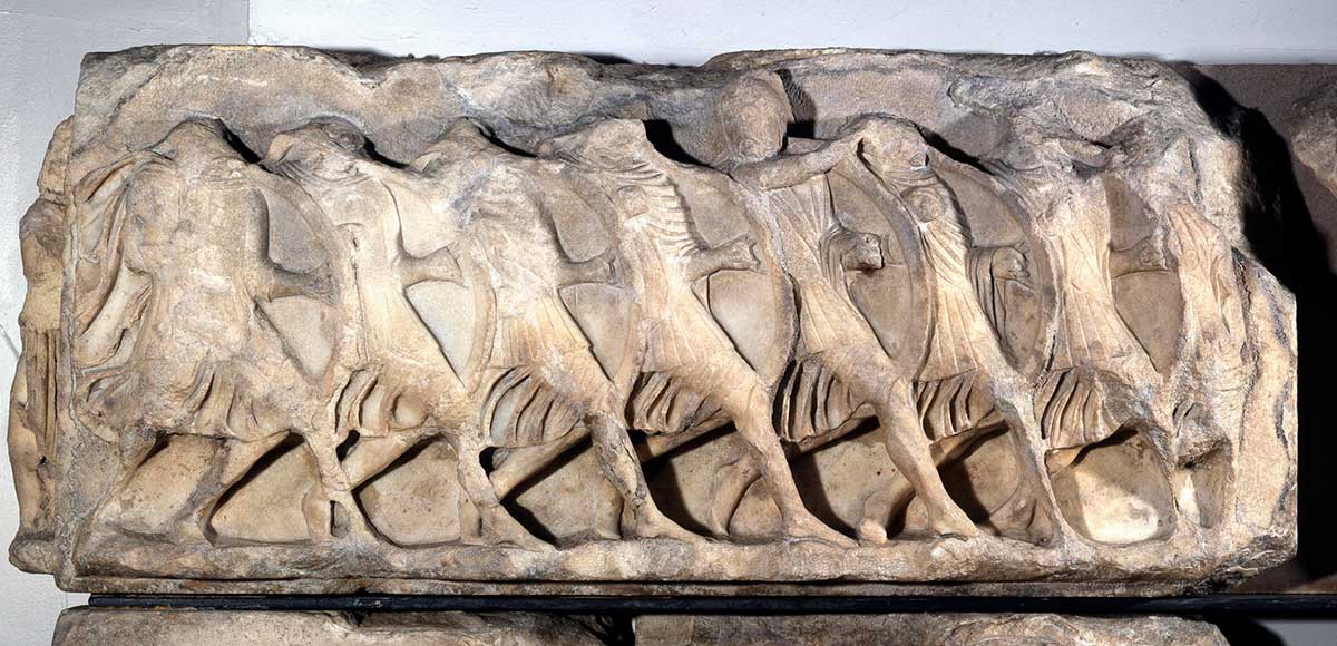 marble slab hoplites