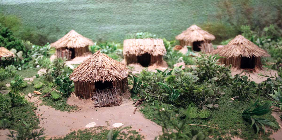 neolithic village diorama