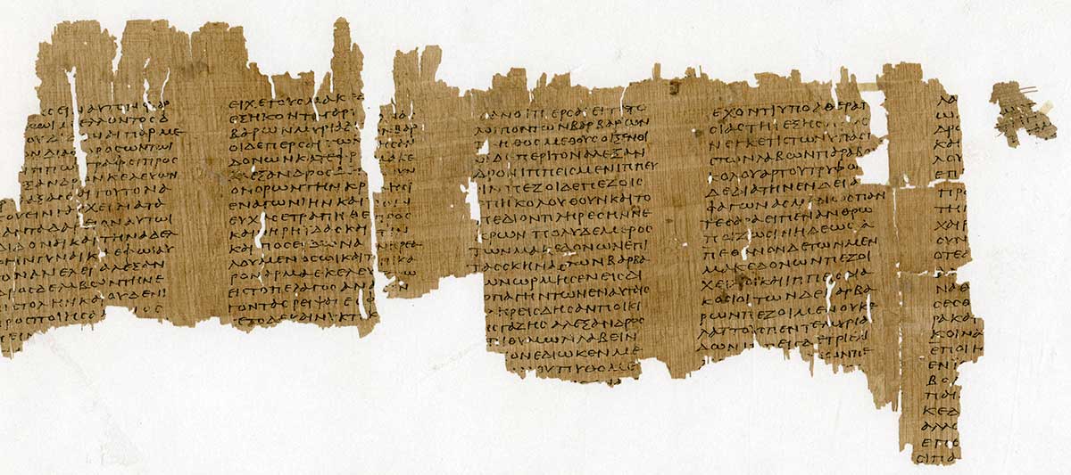 papyrus oxyrhynchus alexander greek