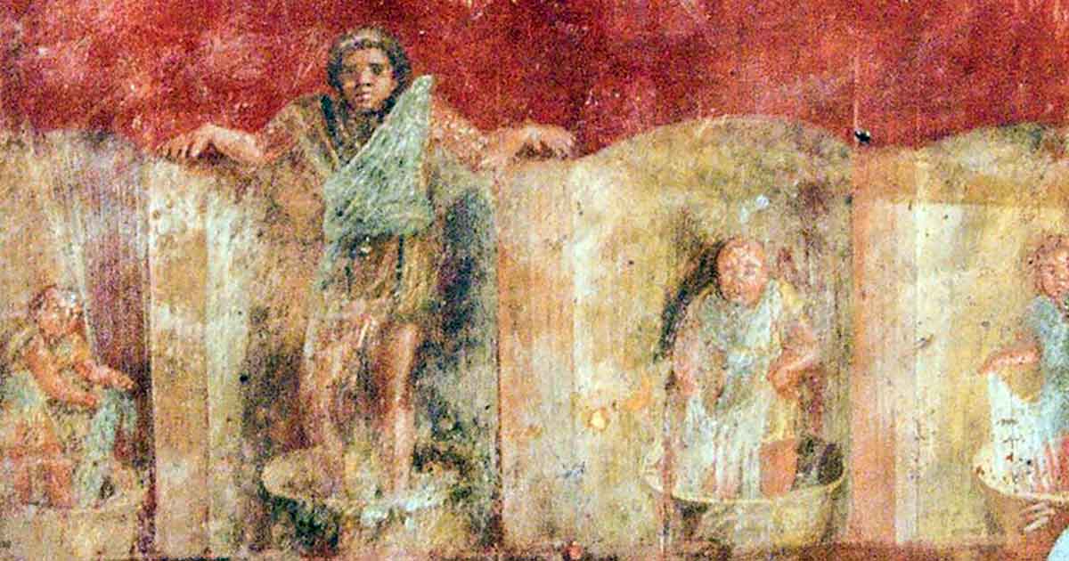 pompeii fresco fullers