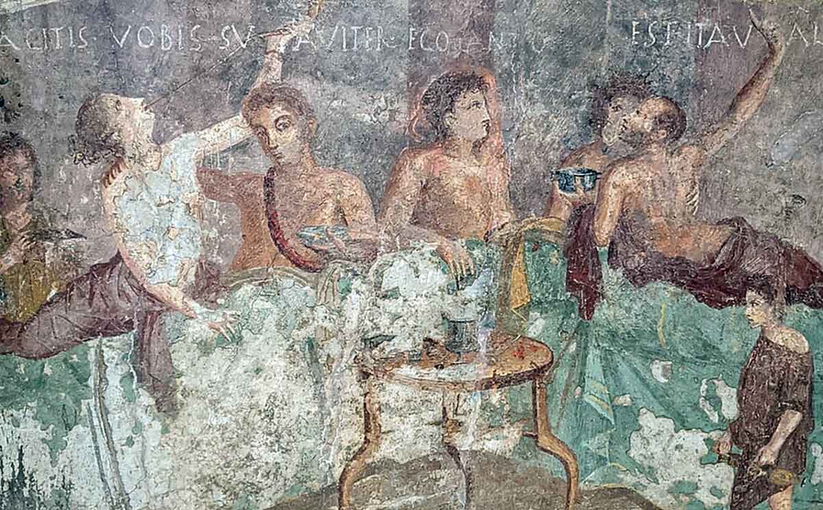 roman banquet scene
