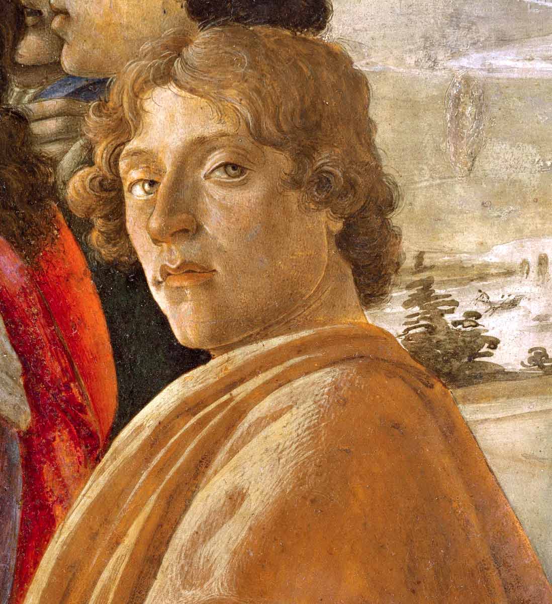 sandro botticelli adoration magi self portrait painting