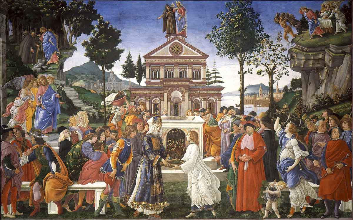 sandro botticelli temptations christ fresco