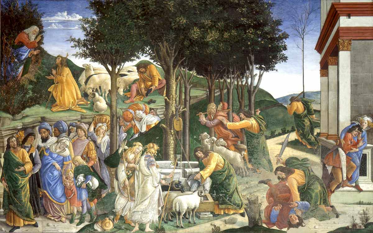 sandro botticelli trials moses fresco