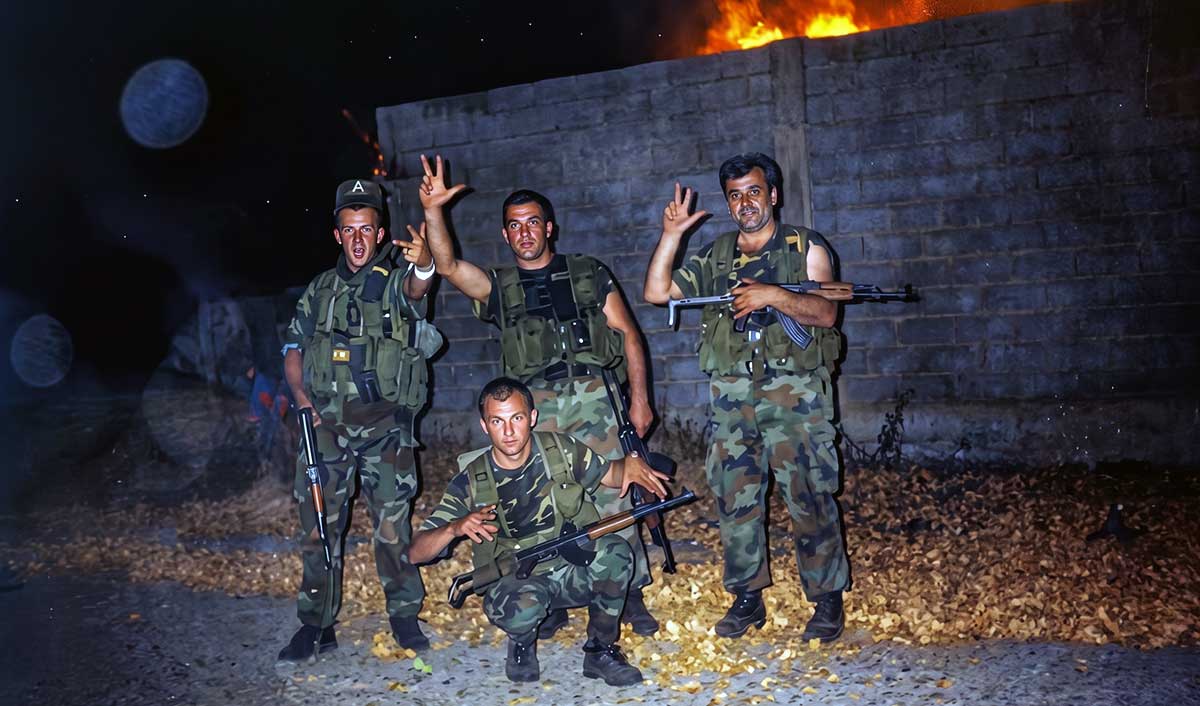 serb troops kosovo village
