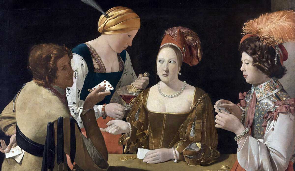 the card cheat painting louvre