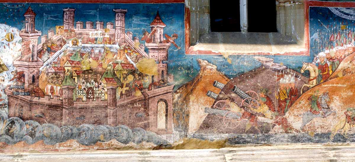 the siege of constantinople fresco