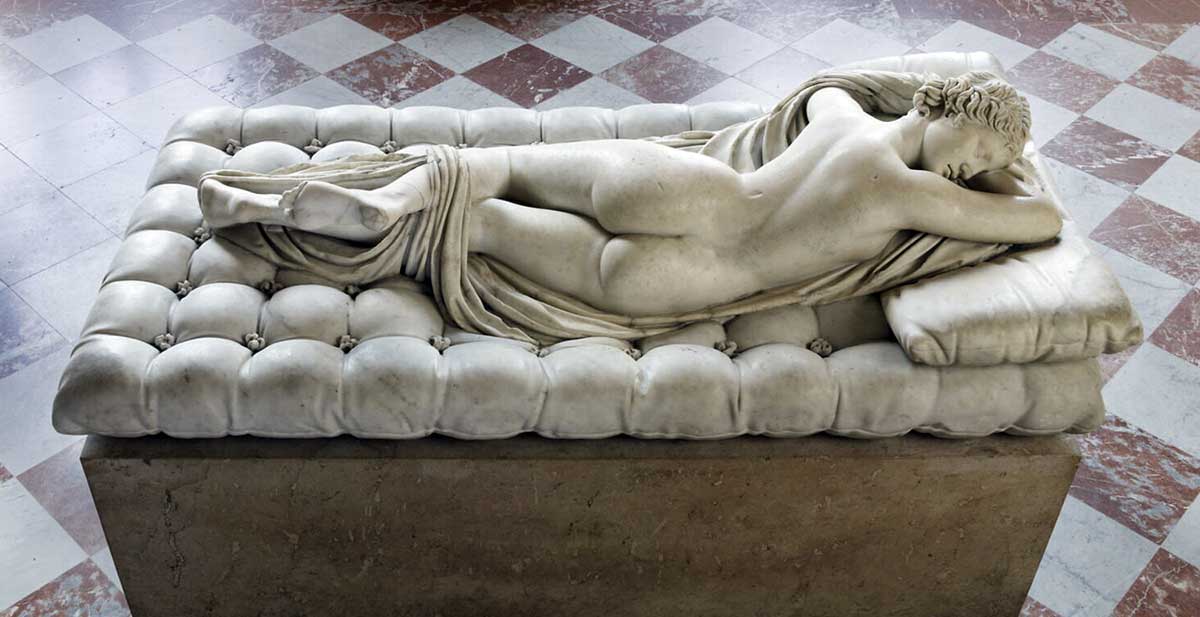 the sleeping hermaphroditus sculpture louvre