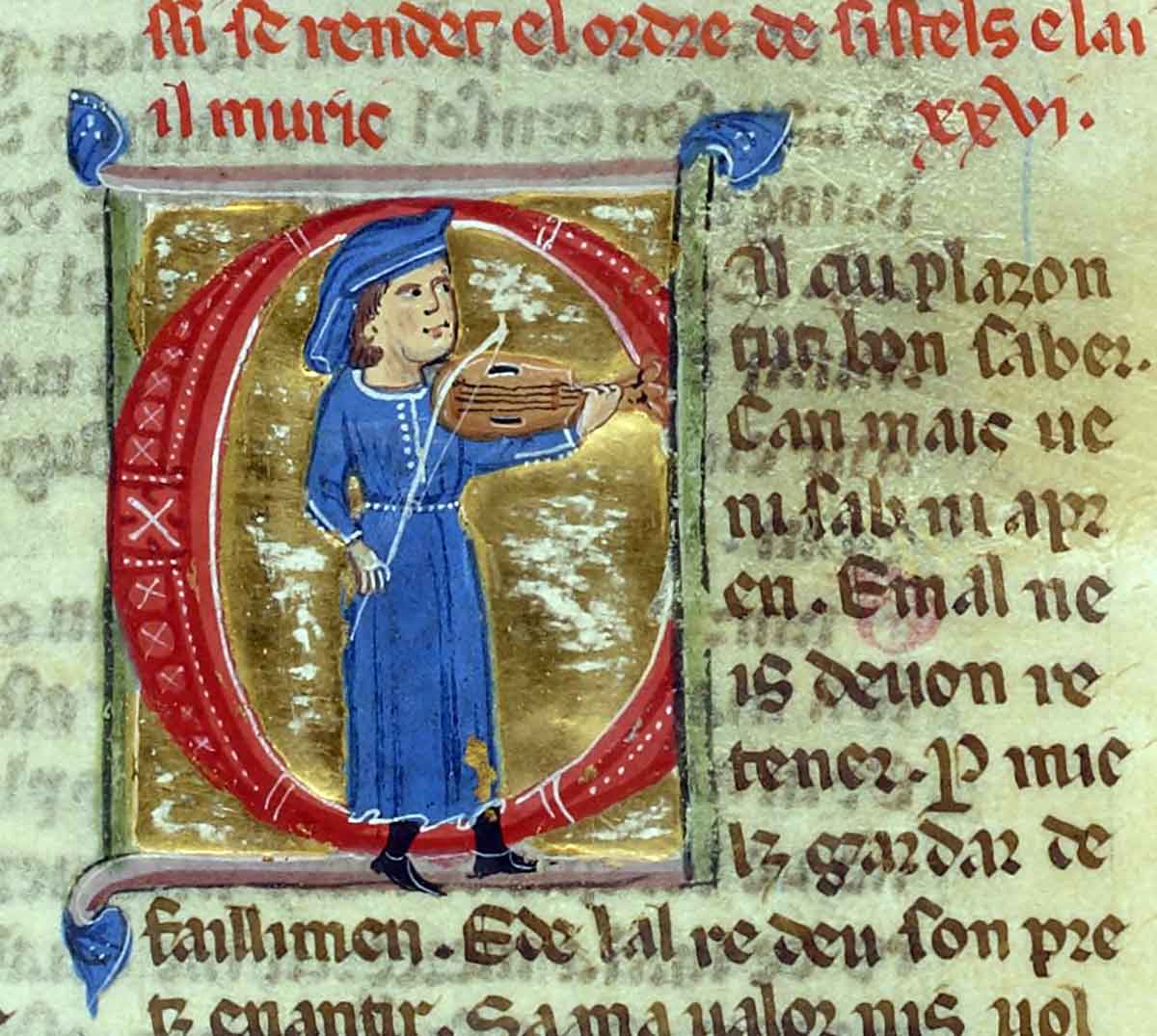 troubadour playing fiddle