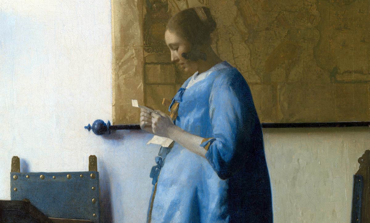 vermeer woman reading letter