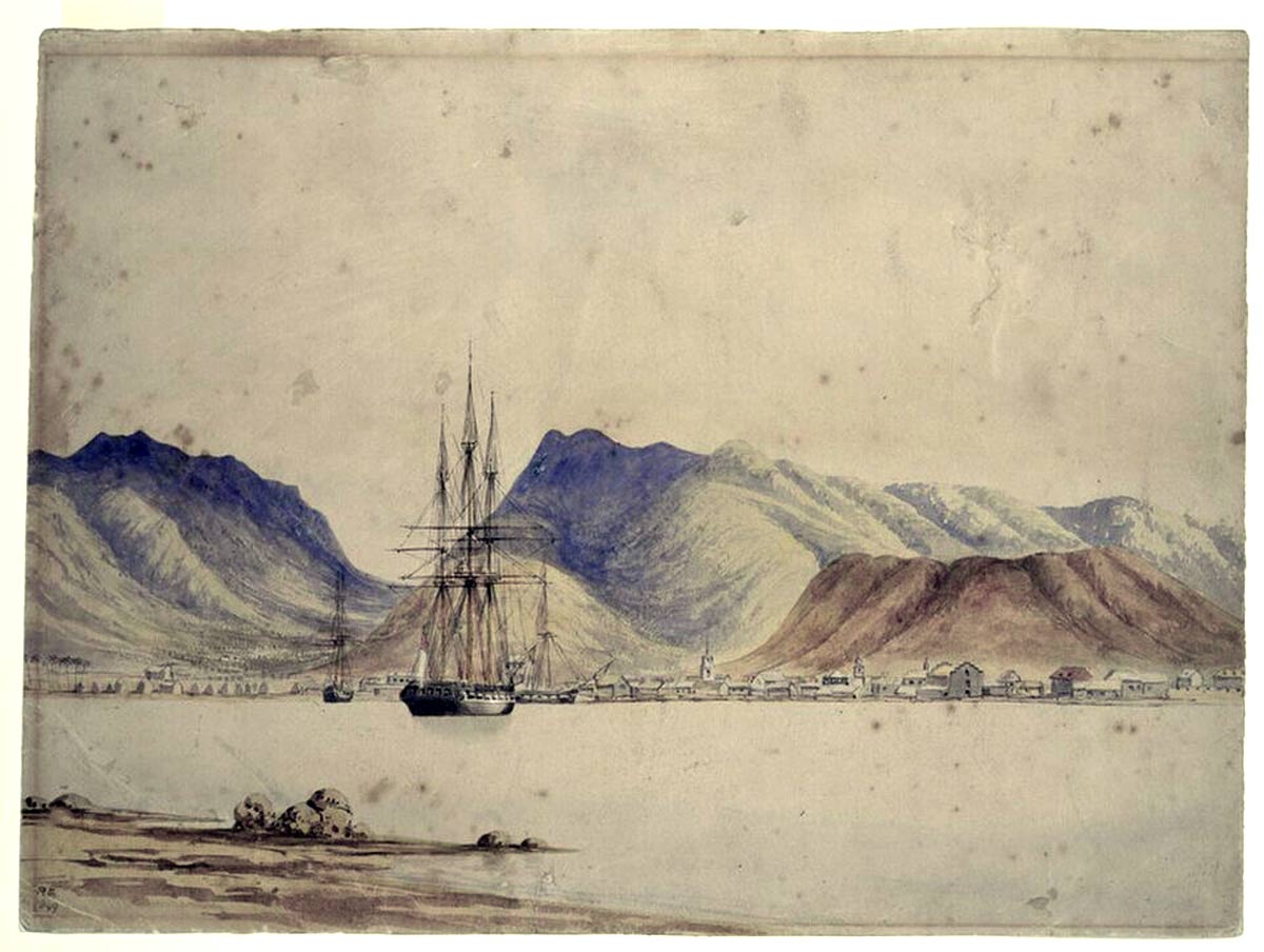 views honolulu harbor hawaii flag