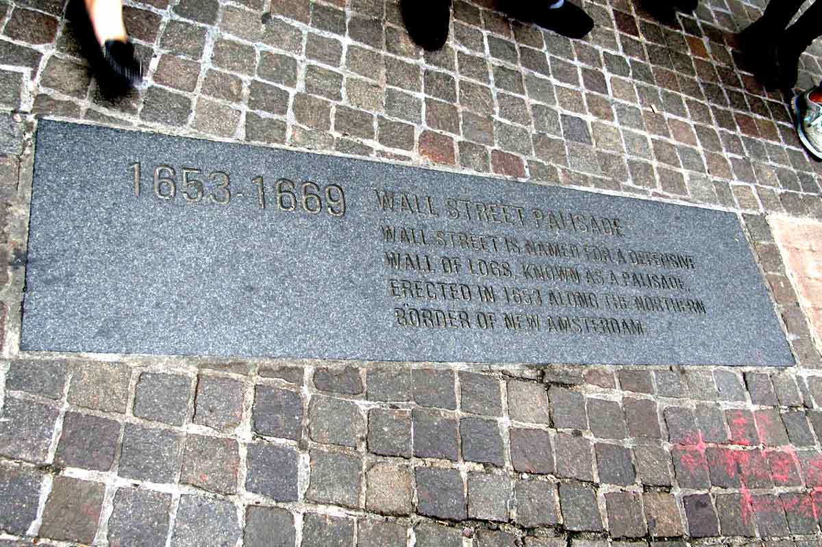 wall street historical marker