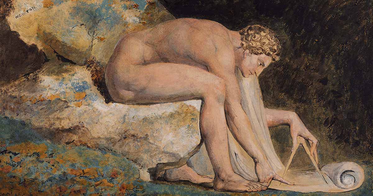 william blake newton color print