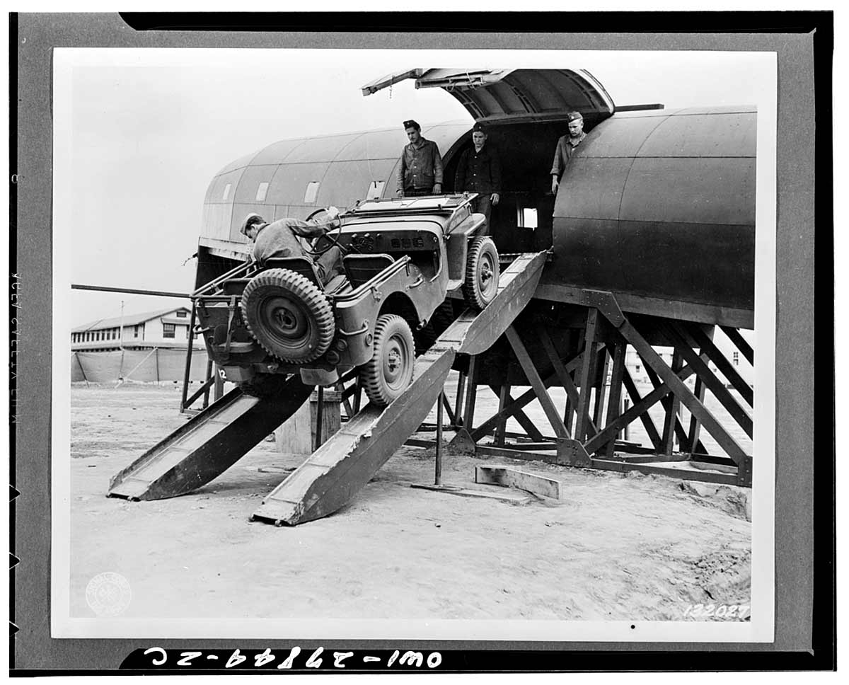 willys jeep airborne loading