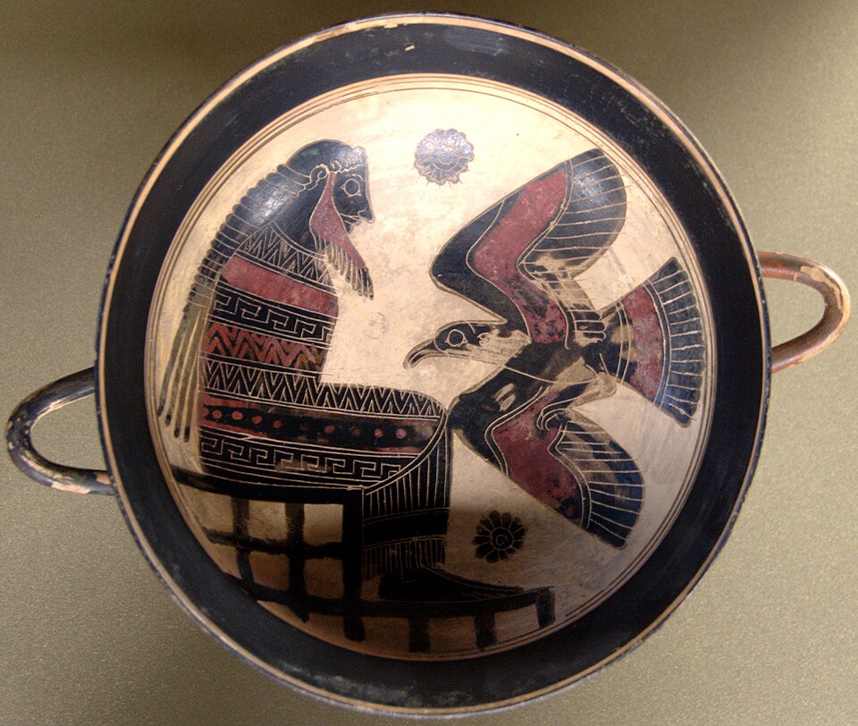 Zeus and eagle krater, by Naucratis Painter, c. 560 BC. Source: Louvre