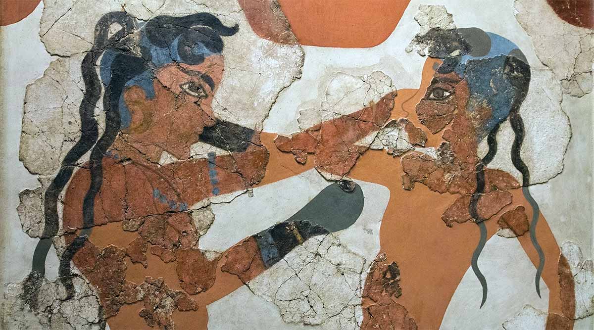 Akrotiri young boxers fresco