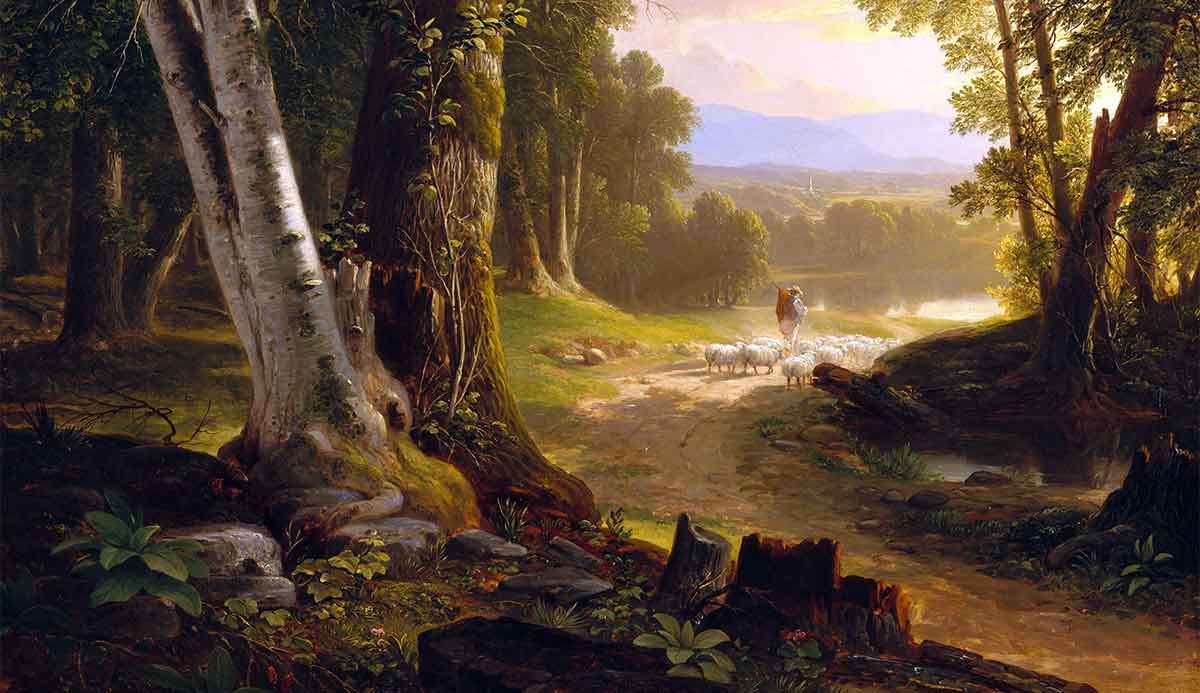 asher brown durand the beeches oil canvas
