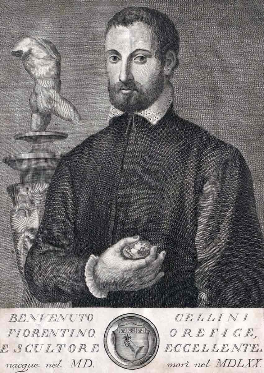 benvenuto cellini print portrait young