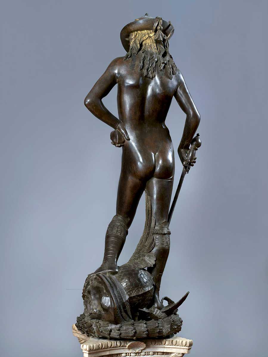 donatello david back detail renaissance bronze