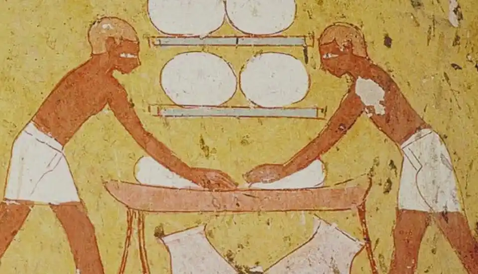 Depiction of bread making from an Egyptian tomb, c. 1400 BC. Source: ResearchGate