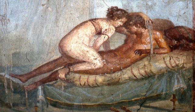 erotic couple fresco pompeii