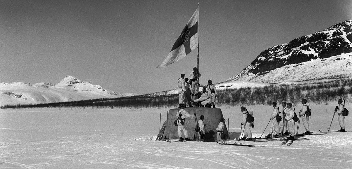 finland raising flag