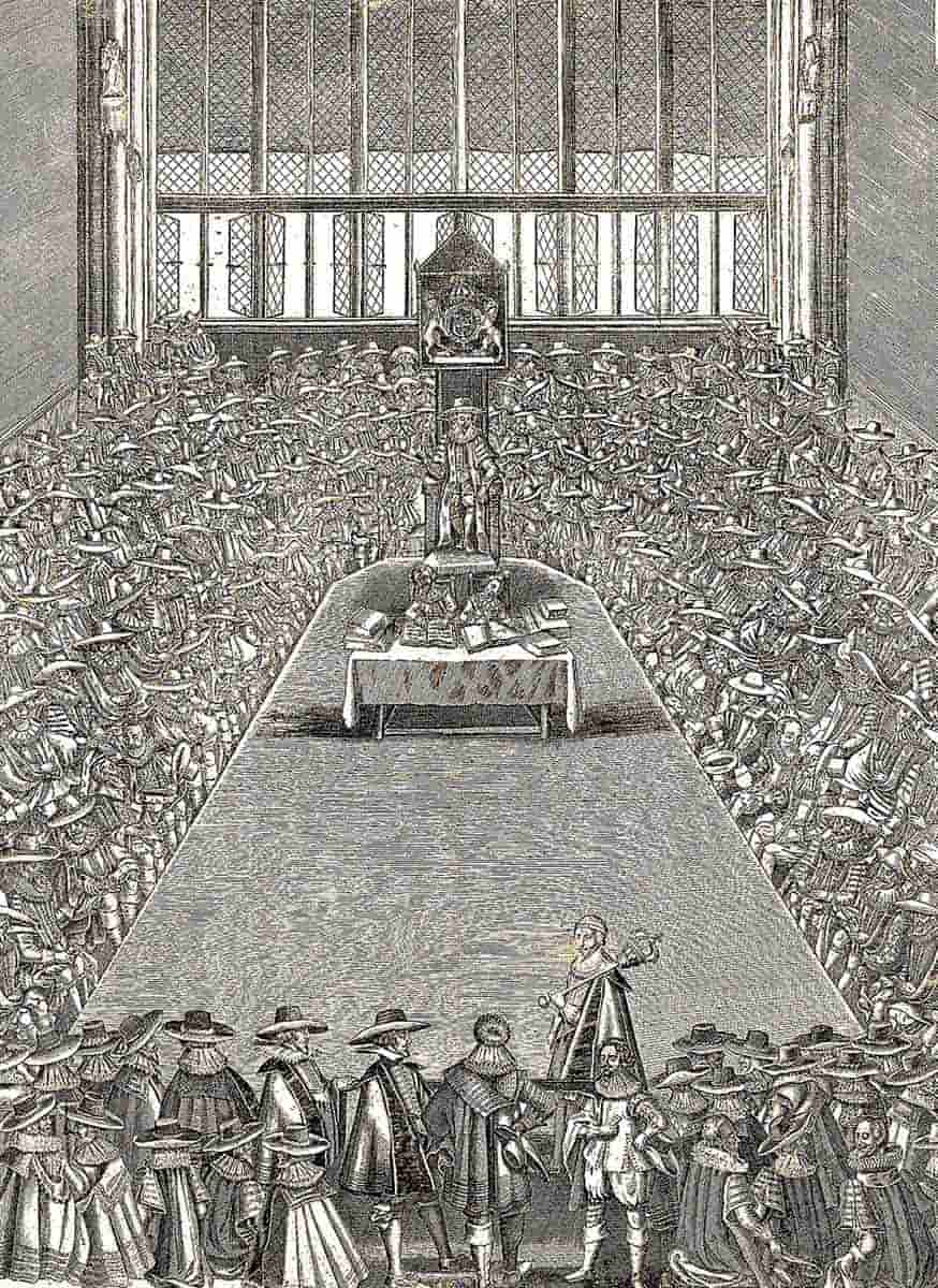 house of commons engraving english civil war