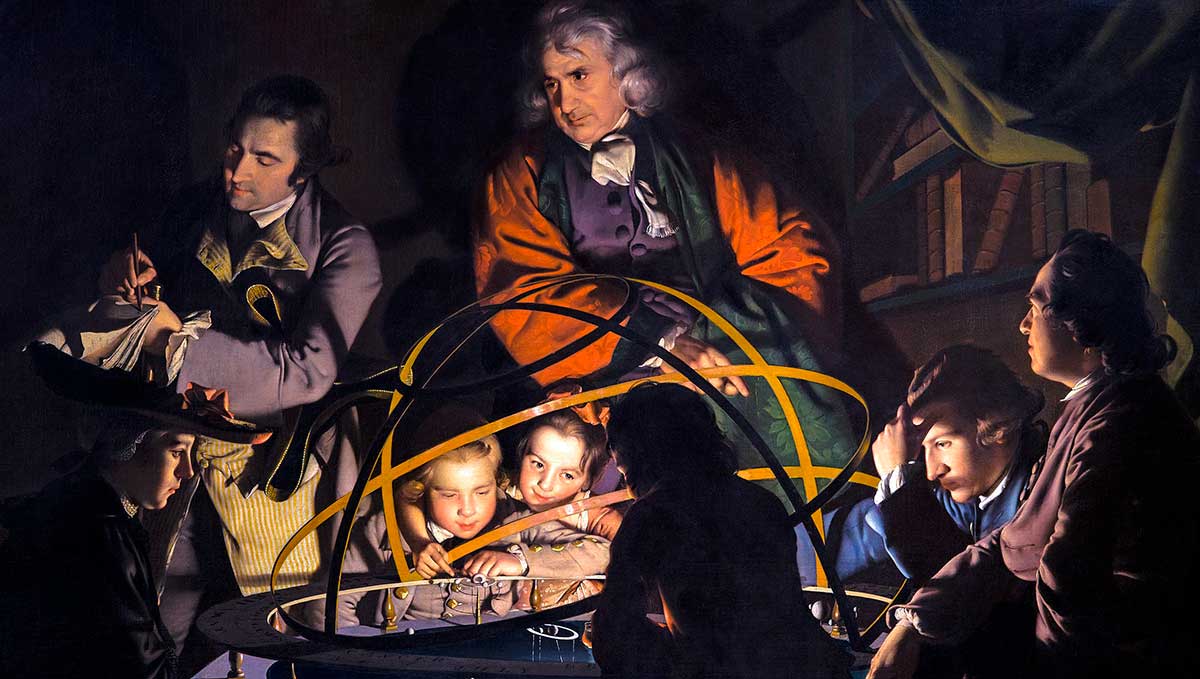 joseph wright derby philosopher lecturing orrery painting