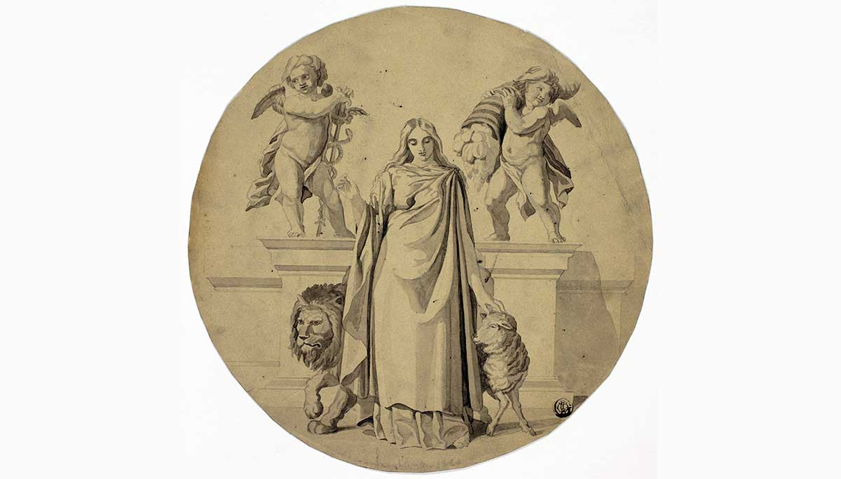 lion lamb putti virgil