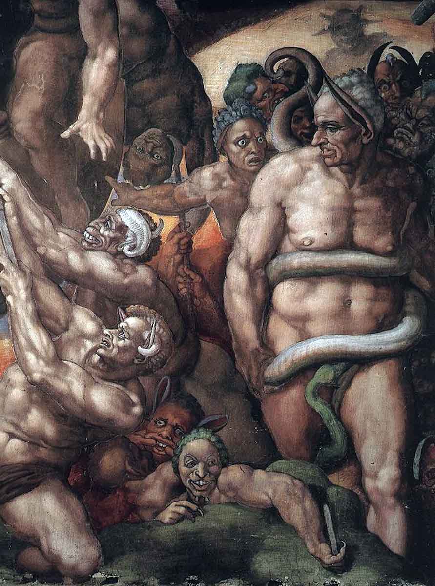 minos biagio cesena michelangelo humor revenge