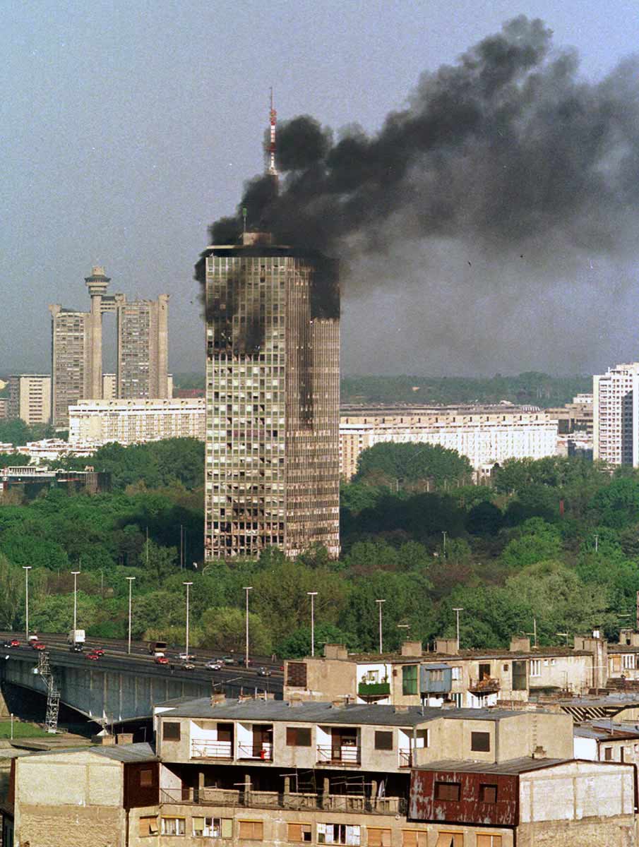 nato bombing belgrade tower