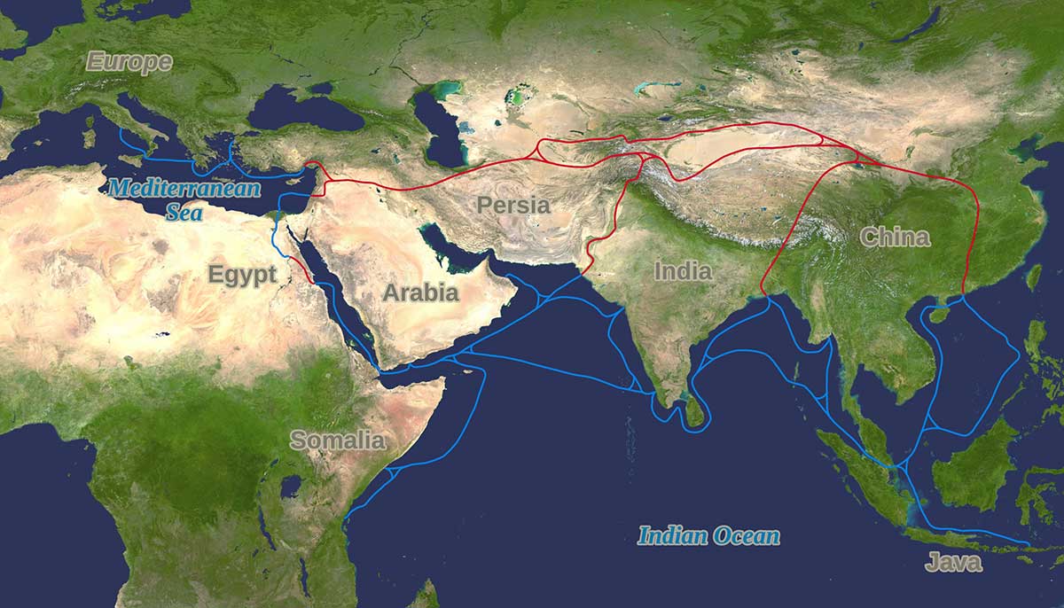 silk routes map