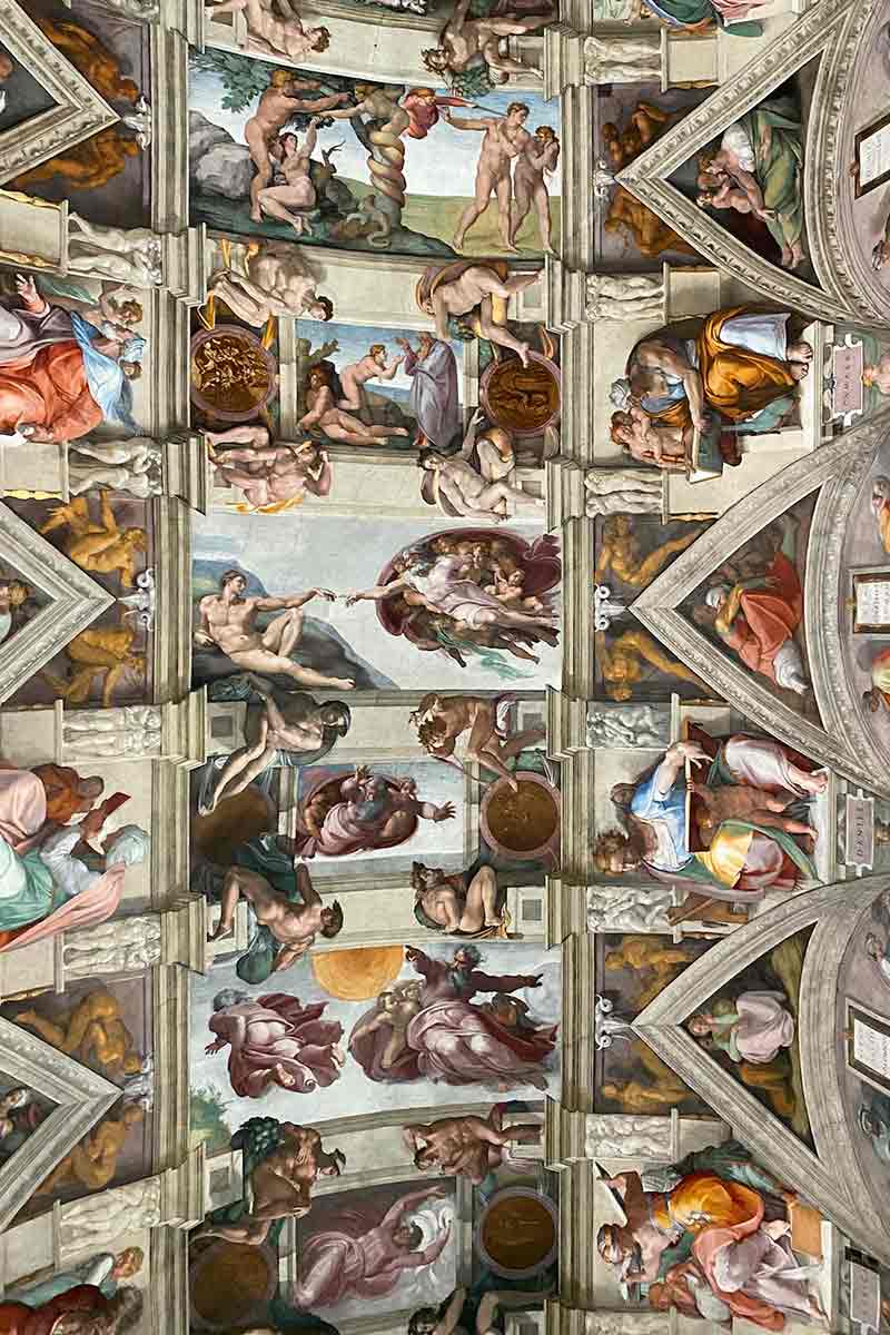 sistine chapel central fresco ceiling