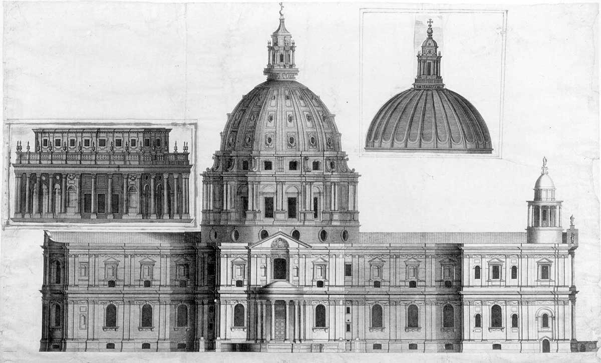 st pauls cathedral dome drawings