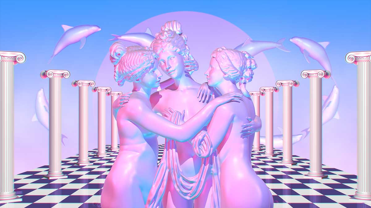 three graces vaporwave