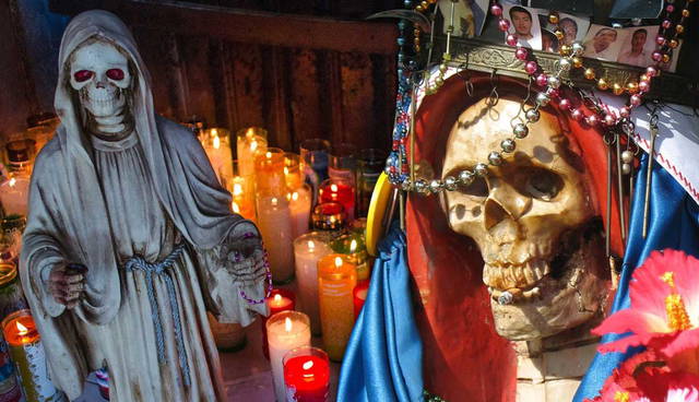 La Santa Muerte with Candles
