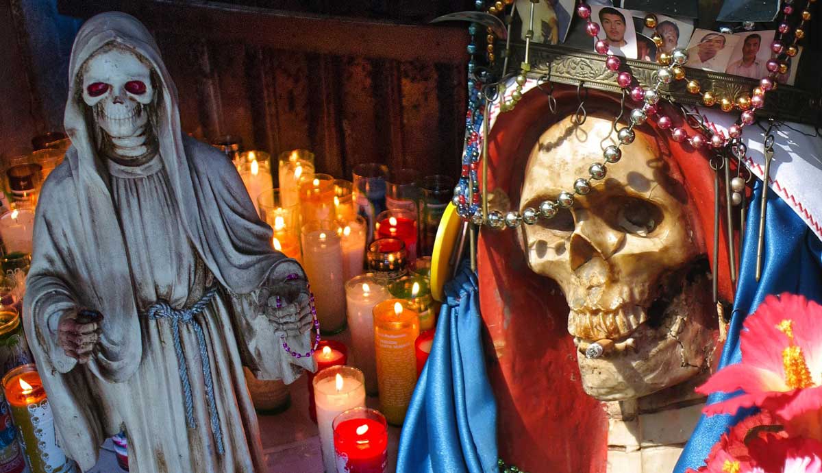 La Santa Muerte with Candles