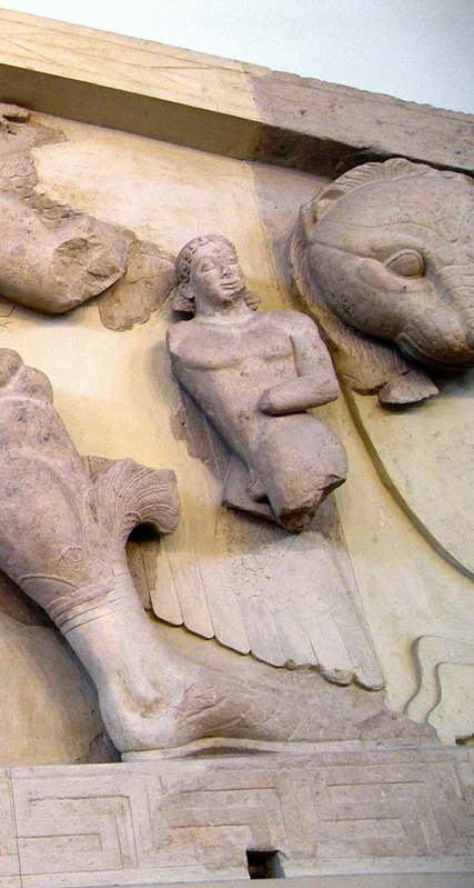 chrysaor statue fragments